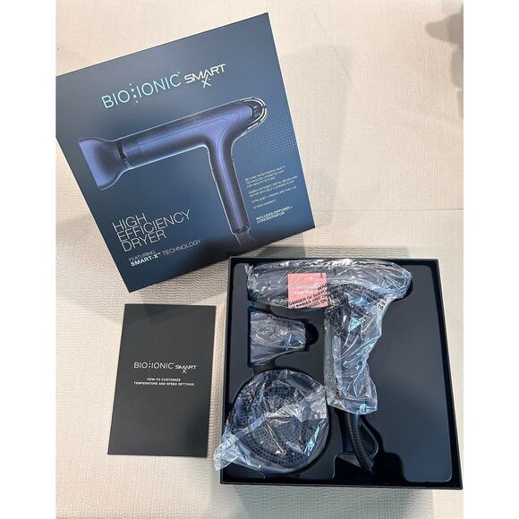 Bio Ionic SMART X High Efficiency Hair Dryer w/Diffuser &Concentrator Brand NEW - Picture 4 of 5